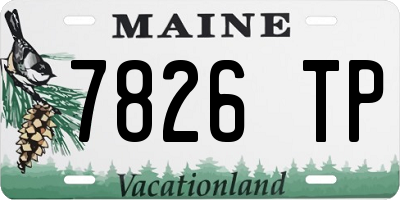 ME license plate 7826TP