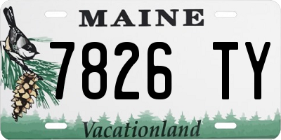 ME license plate 7826TY