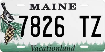 ME license plate 7826TZ