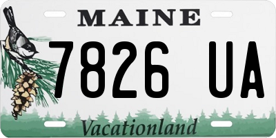 ME license plate 7826UA