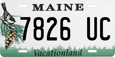 ME license plate 7826UC