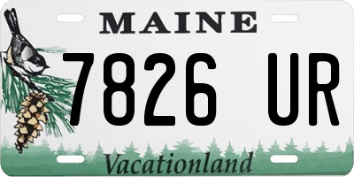 ME license plate 7826UR