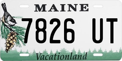 ME license plate 7826UT