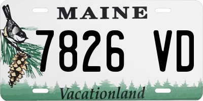 ME license plate 7826VD