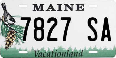 ME license plate 7827SA