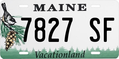 ME license plate 7827SF