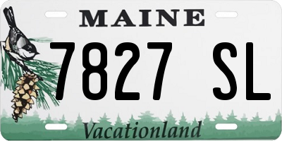 ME license plate 7827SL