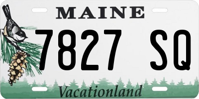 ME license plate 7827SQ