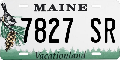ME license plate 7827SR