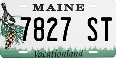 ME license plate 7827ST