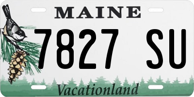 ME license plate 7827SU