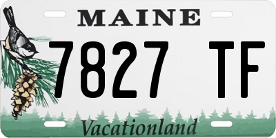 ME license plate 7827TF