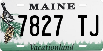 ME license plate 7827TJ