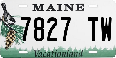 ME license plate 7827TW