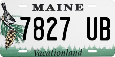 ME license plate 7827UB