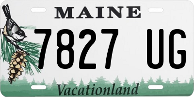 ME license plate 7827UG