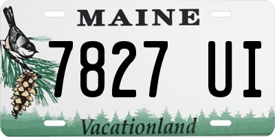 ME license plate 7827UI