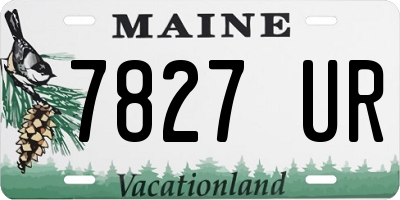 ME license plate 7827UR