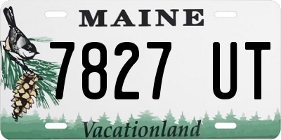 ME license plate 7827UT