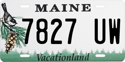 ME license plate 7827UW