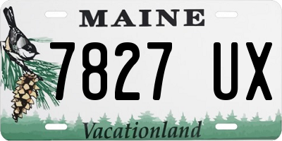ME license plate 7827UX