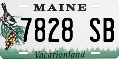 ME license plate 7828SB