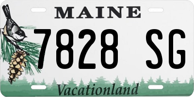 ME license plate 7828SG