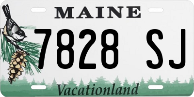 ME license plate 7828SJ