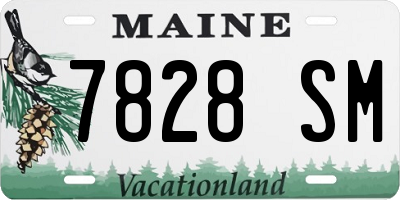 ME license plate 7828SM