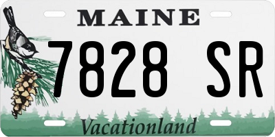 ME license plate 7828SR