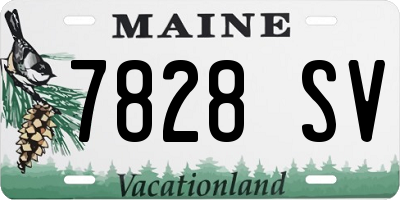 ME license plate 7828SV