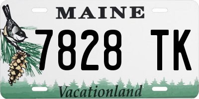 ME license plate 7828TK