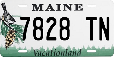 ME license plate 7828TN