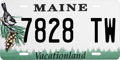 ME license plate 7828TW