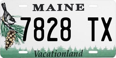 ME license plate 7828TX