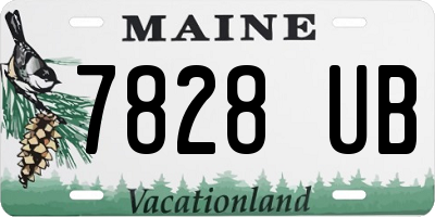 ME license plate 7828UB