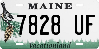 ME license plate 7828UF