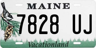ME license plate 7828UJ