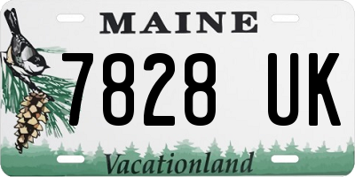ME license plate 7828UK