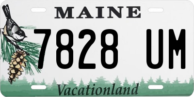 ME license plate 7828UM