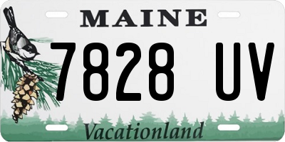 ME license plate 7828UV