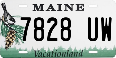 ME license plate 7828UW