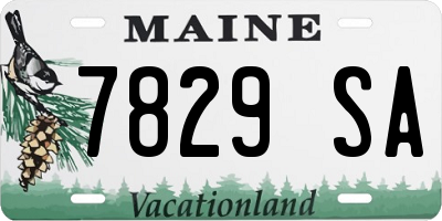 ME license plate 7829SA