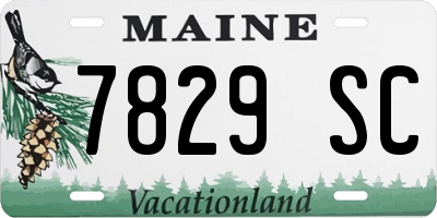 ME license plate 7829SC