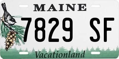 ME license plate 7829SF