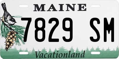 ME license plate 7829SM