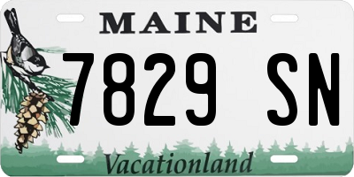 ME license plate 7829SN