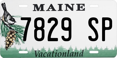 ME license plate 7829SP