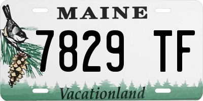 ME license plate 7829TF