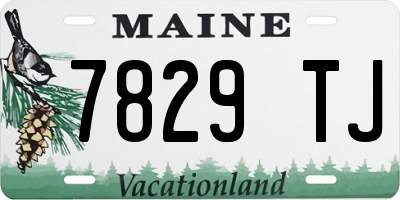 ME license plate 7829TJ